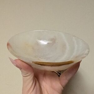 Vintage Onyx Decorative Bowl Made In Mexico